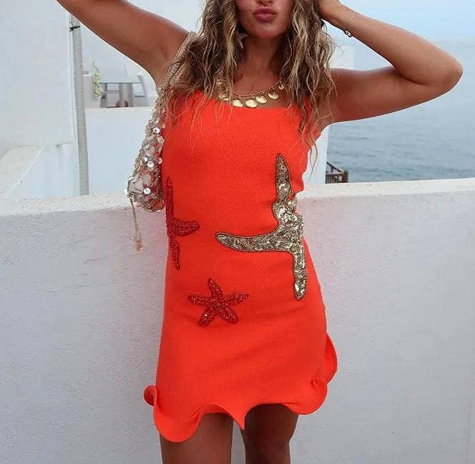 Sequin Starfish Mini Dress