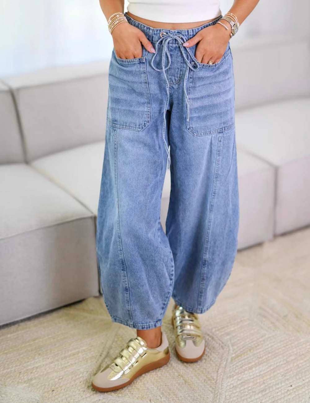 Scrunch Denim Pants