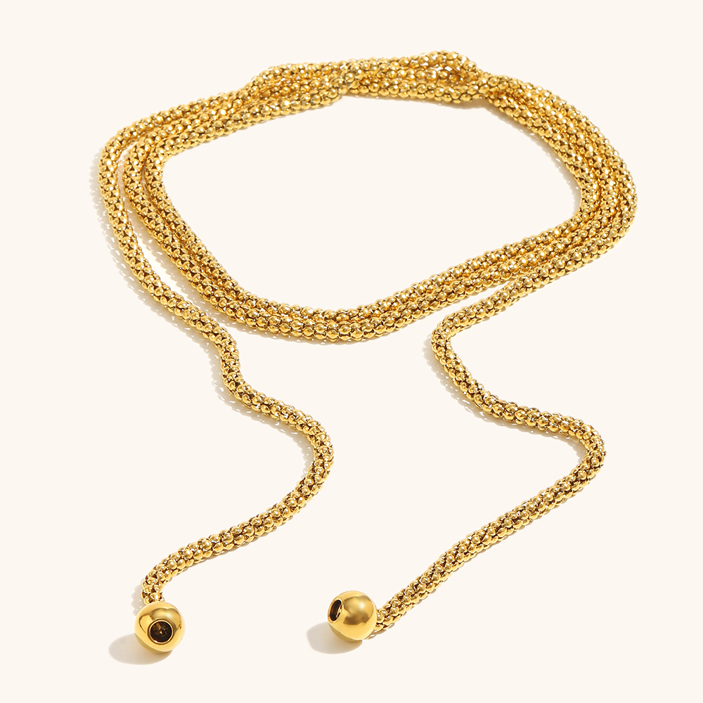 Golden Lariat Wrap Necklace