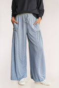 Frilled Wide Leg Pants